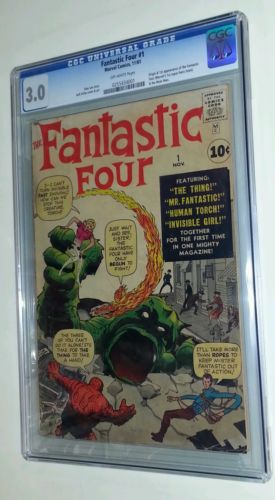 Marvel fantastic four 1 1961 1st appearance cgc 30 key  1st marvel superheroes