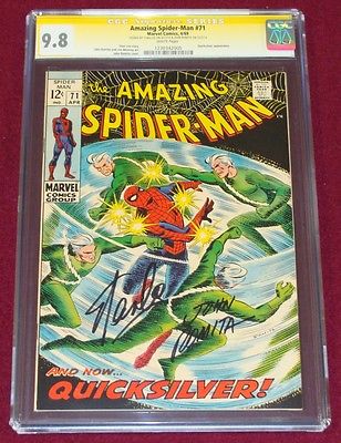 Amazing SpiderMan 71 CGC 98 SS White Pages Highest Grade 1969 Quicksilver App
