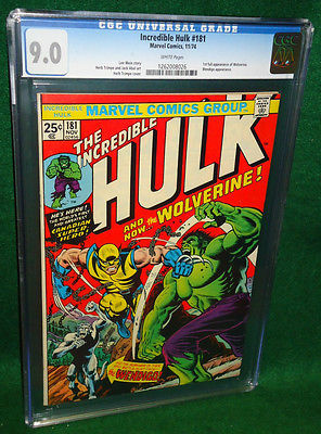 Incredible Hulk 181 CGC 90 Marvel Wolverine