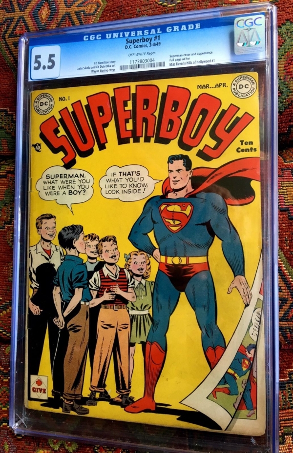 SUPERBOY 1 CGC 55 OWP  LOOKS BETTER  