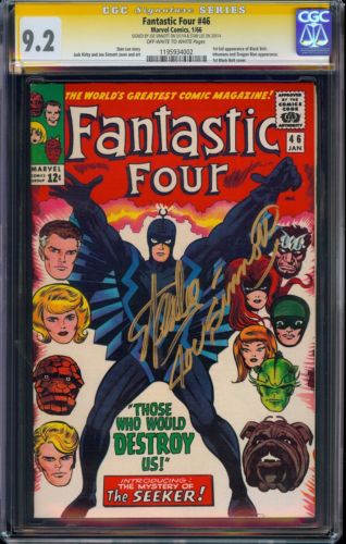 Fantastic Four 46 CGC 92 SS X2 Signed Stan Lee  Joe Sinnott 1st Black Bolt