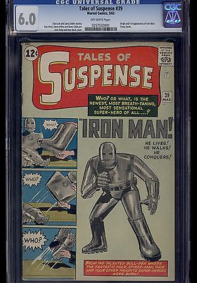 TALES OF SUSPENSE 39 CGC 60 UNIVERSAL 1ST APP  ORIGIN IRON MAN AVENGERS 