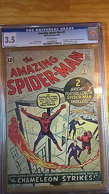 Amazing SpiderMan 1 CGC 35 OW pages 1963