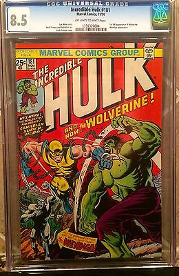MARVEL INCREDIBLE HULK 181 CGC 85 FIRST APPEARANCE WOLVERINE NEW CASE