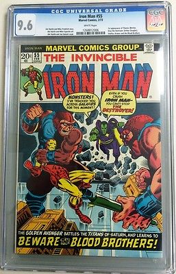 Iron Man 55 CGC 96 WP February 1973 1st Thanos