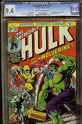 Incredible Hulk 181 cgc 94 OWW  High Grade Key Bronze Age Marvel Issue
