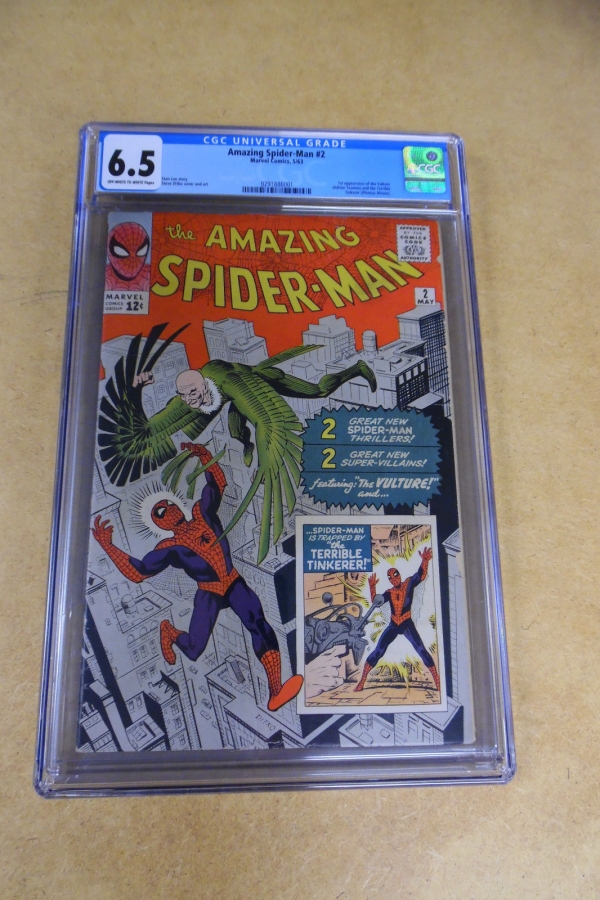 AMAZING SPIDERMAN 2 1st APPEARANCE VULTURE CGC 65 OWW Pages Universal
