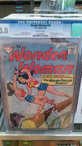 Wonder Woman 98 CGC 30 OffWhite 1st Silver Age Appearance New Origin