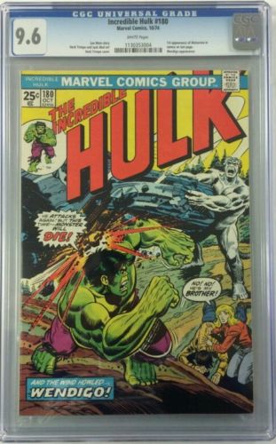 The Incredible Hulk 180 CGC 96 1st appearance of Wolverine in cameo very key