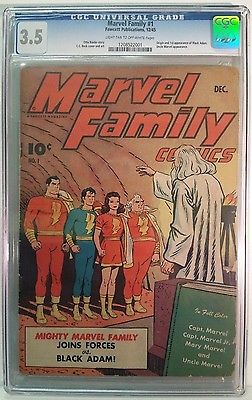 Marvel Family  1 Dec 1945 Graded CGC 35