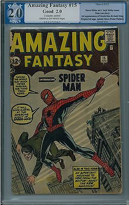 Amazing Fantasy 15 COW PGX 20 former CGC 15 Blue 1st Spiderman