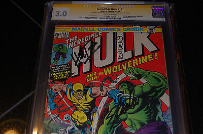 THE INCREDIBLE HULK 181 CGC 30 SS SIGNED BY STAN LEE HERB TRIMPE AND LEN WEIN