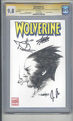 Wolverine 1 CGC 98 SS Jae Lee Hugh jackman Stan Lee J Aaron Blank Sketch