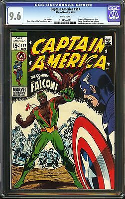 Captain America 117 CGC 96 NM W Origin 1st app the Falcon Sam Wilson Redwing C