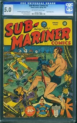 SUBMARINER COMICS 5 CGC 50  OWW PAGES  CGC  CBCS