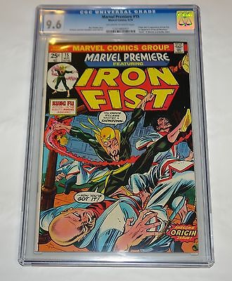 MARVEL PREMIERE 15 CGC 96 Iron Fist 1st Appr 1974 HIGH GRADE