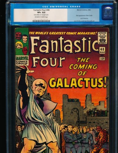 Fantastic Four  48  1st Silver Surfer  Galactus CGC 85 OWWHITE Pgs