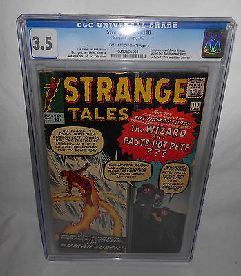 STRANGE TALES 110 CGC 35 CREAMOW PAGES 1ST APPEARANCE DR STRANGE MARVEL COMIC