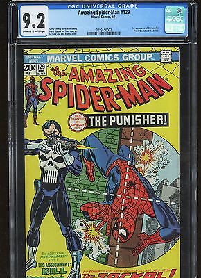 Amazing SpiderMan 129 CGC 92  Marvel 1974  1st App Punisher