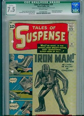 Tales of Suspense 39  March  1963 CGC 75 Off White pgs Qualified  old grading  