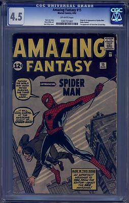 Amazing Fantasy 15 CGC 45 Marvel 1962 1st Appearance of SpiderMan