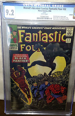 Fantastic Four 52 CGC 92 White Pages 1st Black Panther  