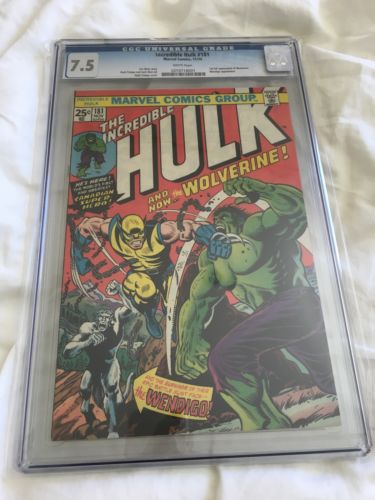 Hulk 181 CGC 75 WHITE PAGES CLEAN COPY