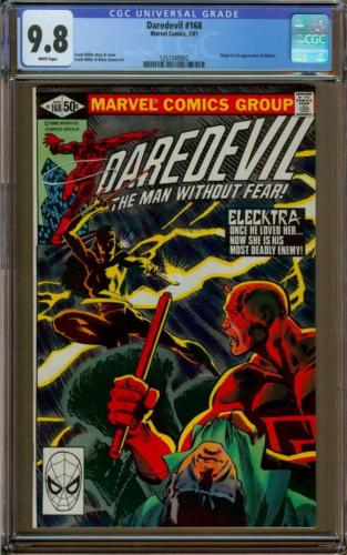 Daredevil 168 CGC 98 White Pages  Origin  1st Appearance of Elektra