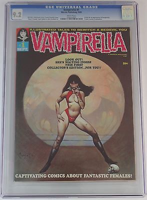 Warren VAMPIRELLA 1  CGC 92  NM White Pages Frank Franzetta Neal Adams 1969