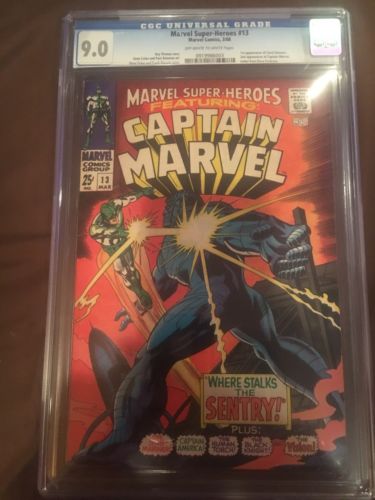 MARVEL SUPER HEROES 13 MARVEL COMICS CGC 90 1ST CAROL DANVERS OWW Pages