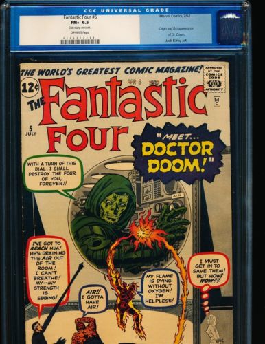 Fantastic Four  5  1st Dr Doom CGC 65 OFFWHITE Pgs