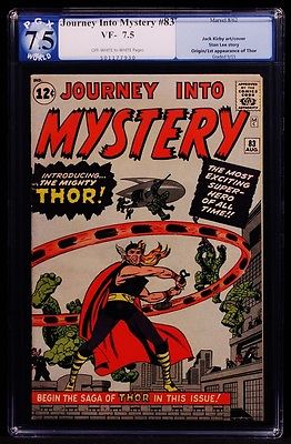 1962 MARVEL COMICS JOURNEY INTO MYSTERY 83 PGX 75 LIKE CGC 1ST THOR KIRBY