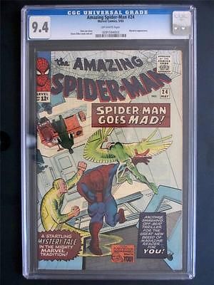 Amazing SpiderMan 24 MARVEL 1965 NEAR MINT CGC 94 NM  A Mysterio App