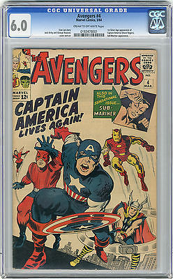 1964 Avengers 4 CGC 60 1st Silver Age Captain America