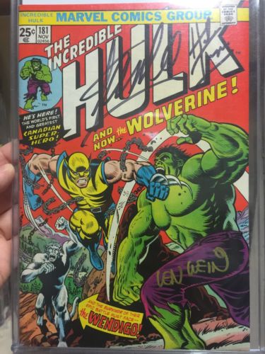 The Incredible Hulk 180181x3 signed and 182 VFNMCopies 180182 CGC Ready
