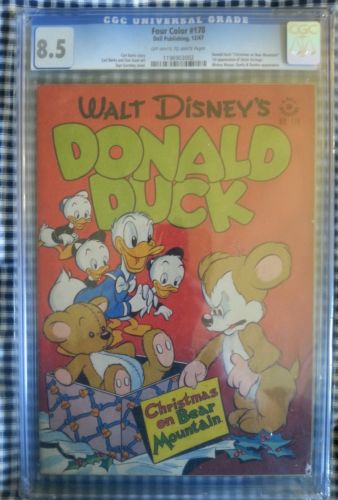 CGC 85 Four Color 178 1st UNCLE SCROOGE Walt Disney Donald Duck CARL BARKS