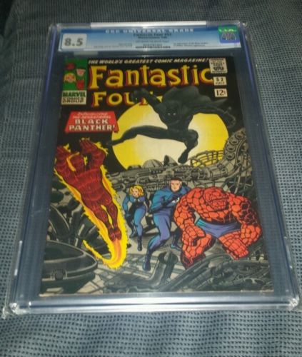 Fantastic Four 52 CGC 85 OWWH pages Jul 1966 Marvel 1st Black Panther