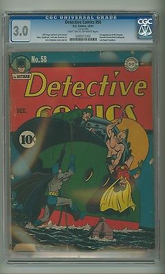 Detective Comics 58 CGC 30 1st APP PENGUIN 1941 DC BATMAN drw 15255