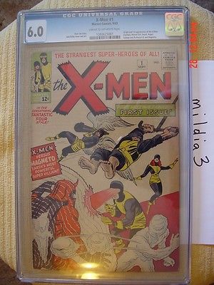 The XMen 1 1963 Marvel CGC 60 COW PAGES ORIGIN  1st APP XMEN  MAGNETO