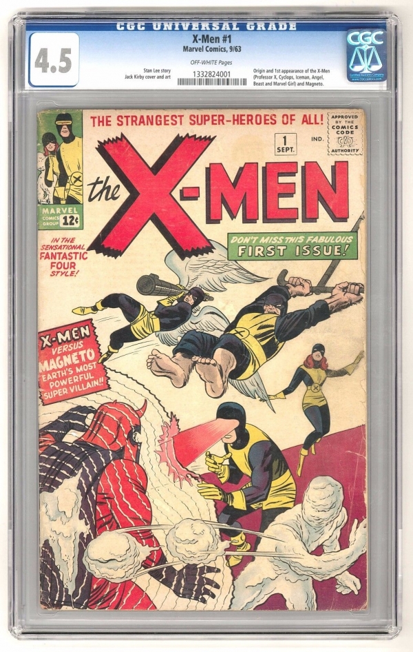 XMen 1 CGC 45 OW Origin  1st Cyclops Beast Jean Grey Magneto