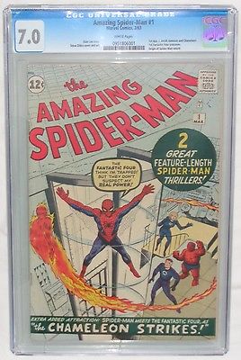 AMAZING SPIDERMAN 1 1963 CGC 70 WHITE PAGES MARVEL BLUE LABEL NO RESERVE