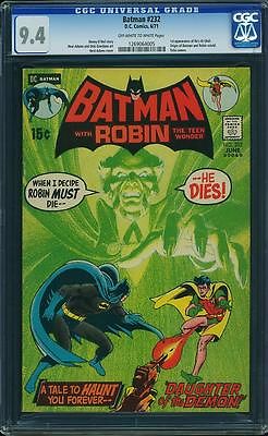 Batman 232 CGC 94  1st Ras Al Ghul   oww pages 