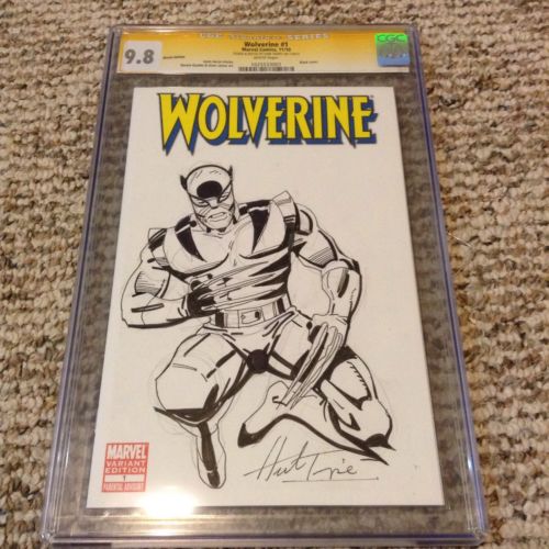 Wolverine 1 CGC 98 SS sketch by Herb Trimpe blank