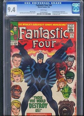 Fantastic Four 46 CGC 94 Jan 1966 White  pgs 1st full app Black Bolt Inhumans