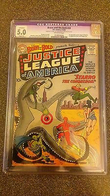 Brave and the Bold 28 CGC 50 Restored 1960 1st Justice League of America Starro