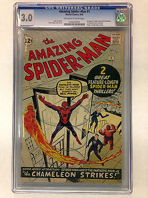 THE AMAZING SPIDERMAN 1963 1 CGC 30 GDVG 1ST APPEARANCE CHAMELEON LEE DITKO