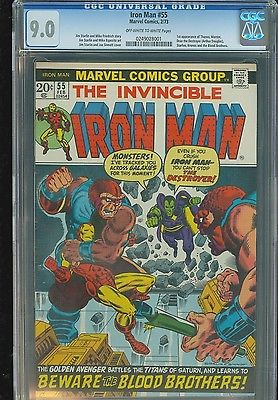 IRON MAN 55  1st Appearance THANOS  CGC 90 Blue Label  NOT PRESSED