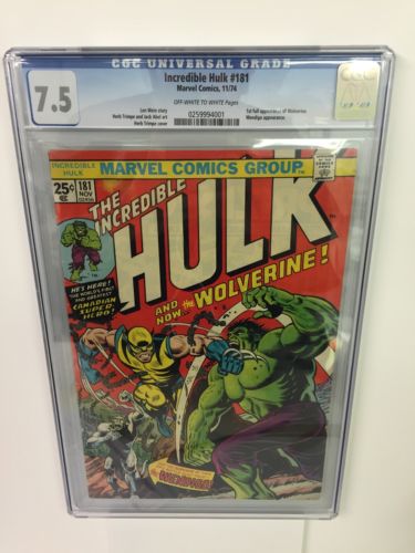 The Incredible Hulk 181 Nov 1974 Marvel CGC 75 Fresh Perfect Case