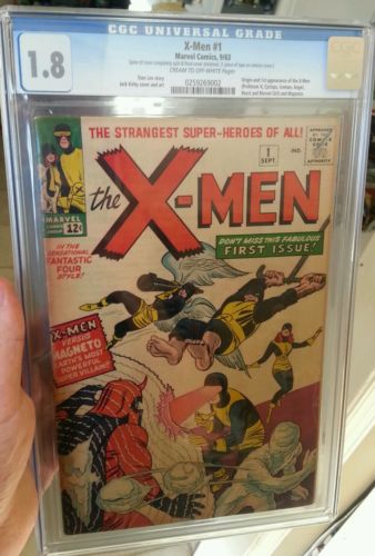 XMen 1 CGC 18 CROW Pages  Holy Grail  1st XMen Professor X  Magneto