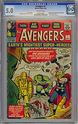 Avengers 1 CGC Graded 50  Sept 1963 VGFN 